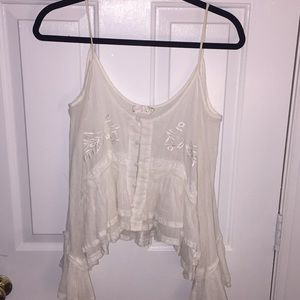 Free People flowy white top
